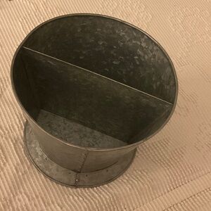 Galvanized Metal Organizer Caddy - Rustic Silver